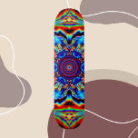 Psychedelisch Kaleidoskop Blau Rot und Grün Skateboard<br><div class="desc">Dieses psychedelische Kaleidoskop-Blume-Design zeichnet sich durch Blau,  Rot und Grün aus. Lebhafte trippige Visuals für den modernen Hippie oder für jeden,  der Lieben in funky Farben hat!</div>
