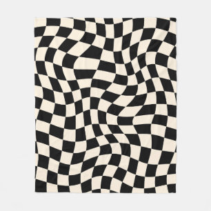 Psychedelisch-karierte Groovy Grid Fleecedecke