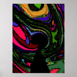Psychedelisch Keyhole ~Print Poster Modernes Abstr