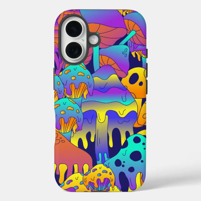 Psychedelisch Melting Mushroom iPhone / iPad Gehäu 16 Hülle (Rückseite)