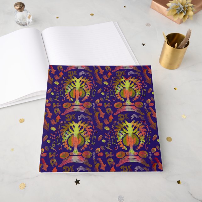 Psychedelisch-orientalische Symmetrie Abstrakte Ku Gästebuch (Vorderseite offen)