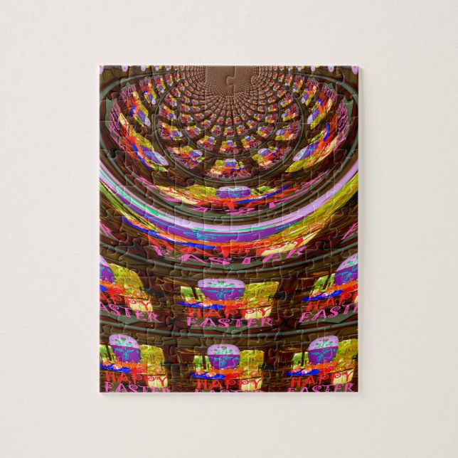 Psychedelisch Osterkaleidoskop Art Print (Vertikal)