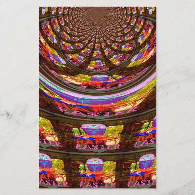 Psychedelisch Osterkaleidoskop Art Print Briefpapier (Vorderseite)