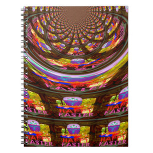 Psychedelisch Osterkaleidoskop Art Print Notizblock