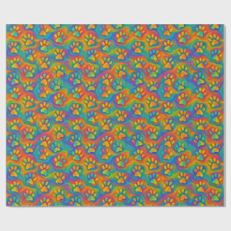 Psychedelisch Regenbogen Pfosten Druckmuster Gesch Geschenkpapier