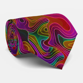 Psychedelisch Retro Abstrakt flüssig rosa Krawatte