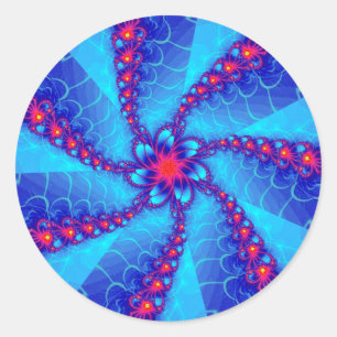 psychedelisch runder aufkleber
