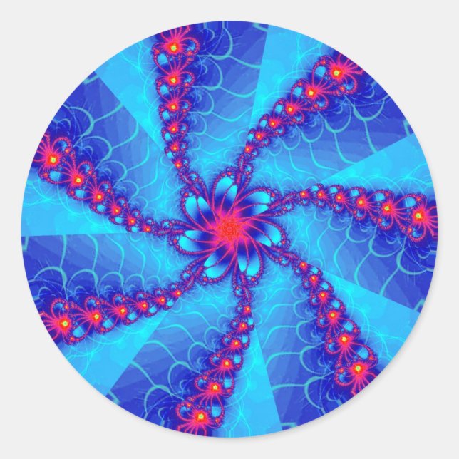 psychedelisch runder aufkleber (Vorderseite)