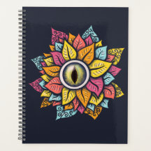Psychedelisch Spooky Eye Blume farbig