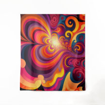 Psychedelisch Surreal Swirt Herzmuster