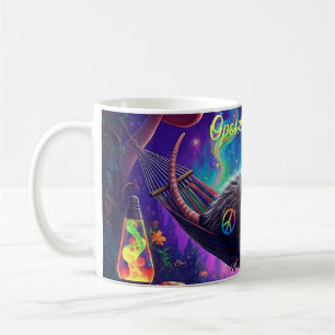 Psychedelisch Trippy Hippie Opossum Custom Persona Kaffeetasse