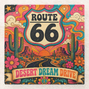 Psychedelische 70er-Jahre-Highway-Trippy-Mother-Ro Glasuntersetzer