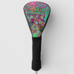 Psychedelische abstrakte groovige lila Sedum Golf Headcover