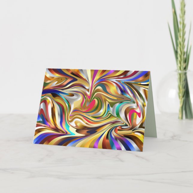 psychedelische abstrakte Grußkarte Karte (Vorderseite)