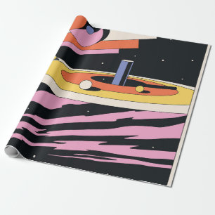 Psychedelische Abstrakte Illustration, Geometri Geschenkpapier
