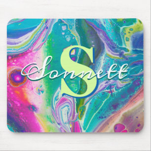 Psychedelische Akrylflusskunst Mousepad