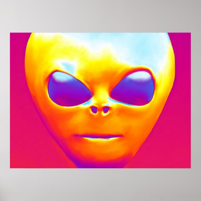 Psychedelische Alien Poster (Vorne)