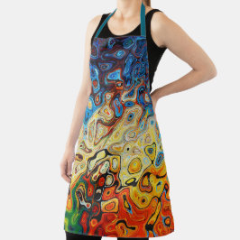 Psychedelische All-over-Print-Schürze Schürze