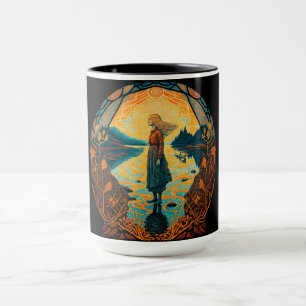 Psychedelische Art Nouveau Tasse Trippy Geschenk
