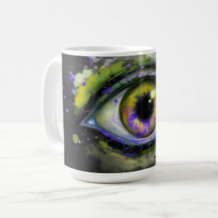 Psychedelische Augen-Kunst Kaffeetasse
