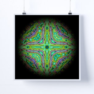 Psychedelische Augenlider aus einer farbigen Hölle Poster