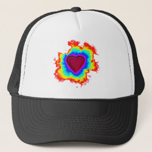 Psychedelische Aura Doppelherz Truckerkappe