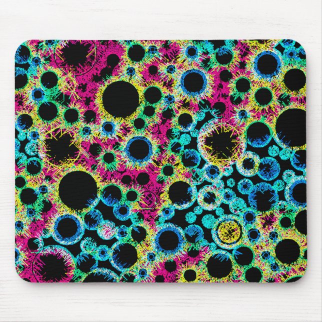 Psychedelische Blasen Mousepad (Vorne)
