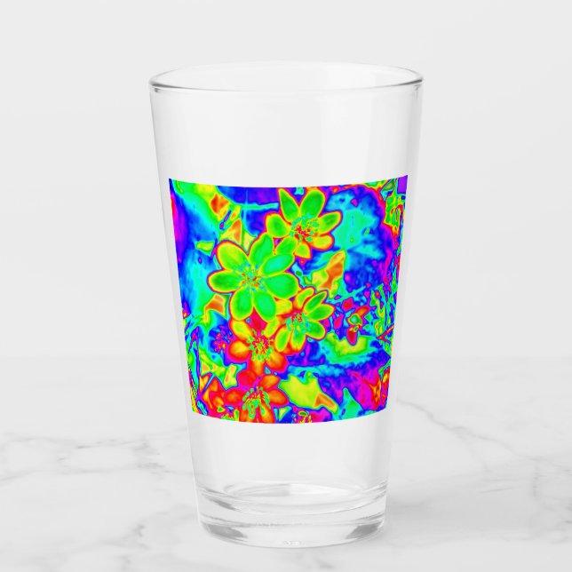 psychedelische Blume 3 Glas (Vorderseite)