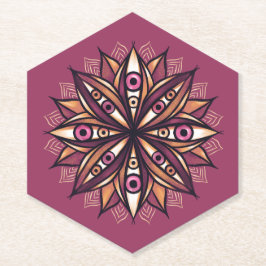 Psychedelische Blume Kunst mit trippy Creepy Eyes Untersetzer