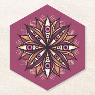 Psychedelische Blume Kunst mit trippy Creepy Eyes Untersetzer