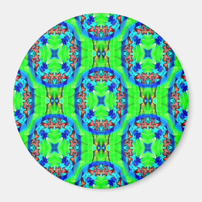 Psychedelische Blume...... Magnet (Vorne)
