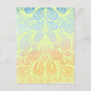 Psychedelische Blume Petals Postkarte