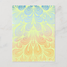 Psychedelische Blume Petals Postkarte