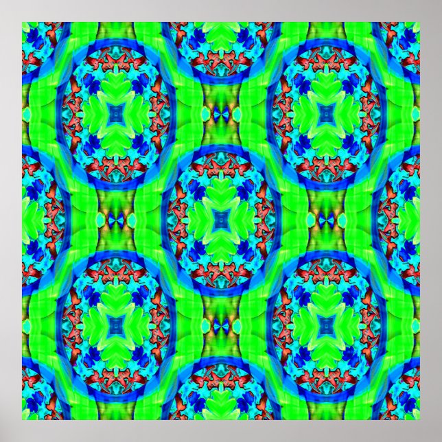 Psychedelische Blume...... Poster (Vorne)