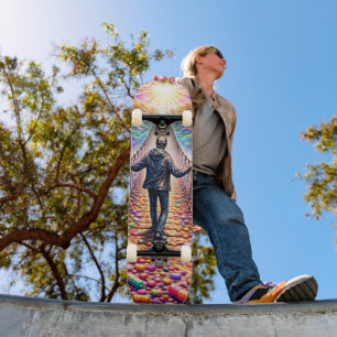Psychedelische Brücken Reise Skateboard