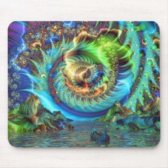 Psychedelische Bucht Mousepad (Vorne)