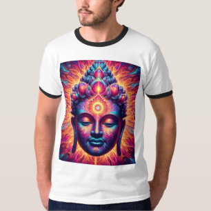 Psychedelische Buddha-Kunst - Vibrantes Drittes Au T-Shirt