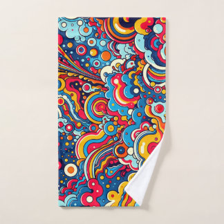 Psychedelische bunte Grafik Handtuch