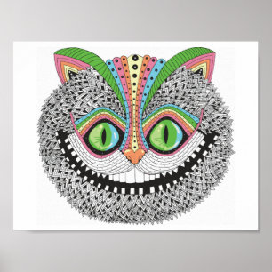 Psychedelische Cheshire-Katze Poster