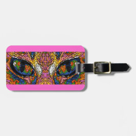 Psychedelische coole Katzenaugen Gepäckanhänger