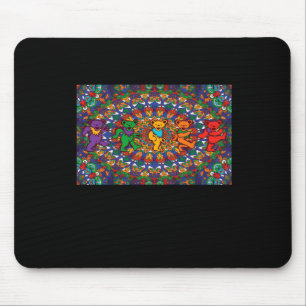 Psychedelische dankbare tanzende Bären Farbige Reg Mousepad