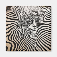 Psychedelische Designs aus Schwarz und Weiß