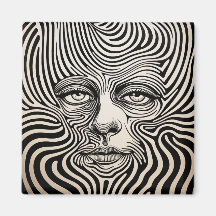 Psychedelische Designs aus Schwarz und Weiß