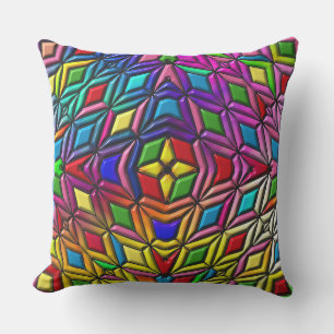 Psychedelische Diamanten-Kissen Kissen