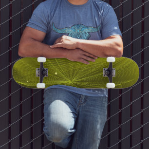 Psychedelische Elektro-Grüne Skateboard