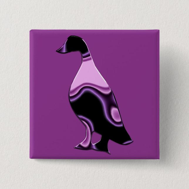 Psychedelische Ente Button (Vorderseite)