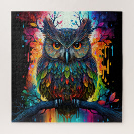 Psychedelische Fantasie Hippy Owl