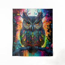 Psychedelische Fantasie Hippy Owl