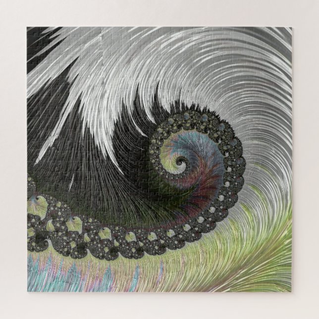 Psychedelische Fantasy Spiral Groovy Fraktal Art (Vertikal)