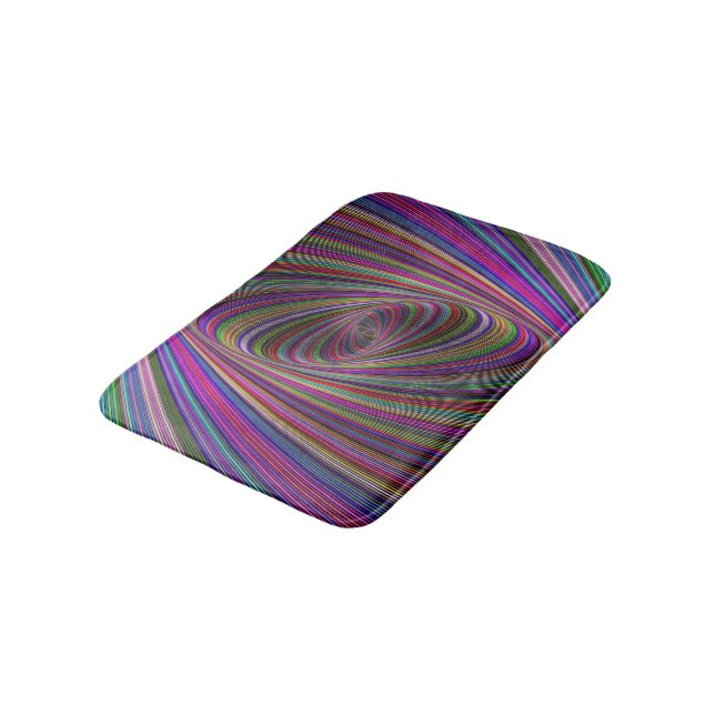 Psychedelische Farben Badematte (Schrägansicht)